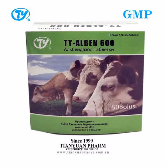 China Compound Antiparasitic Medicine Albendazole Tablet Veterinary Medicine Drug for Camels Cattle Sheep Goats Horses Poultry Use